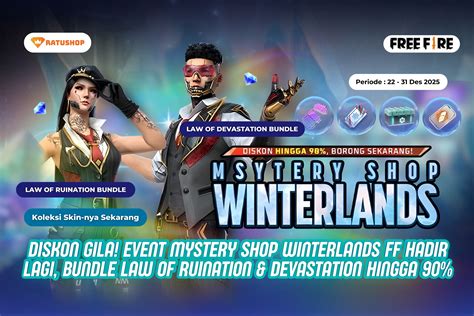 Galeri foto mystery shop ff juli 2021 hadirkan paling menguntungkan — senang hemat padahal, ada diskon lega bundle ok dijamin di dashboard pengaturan